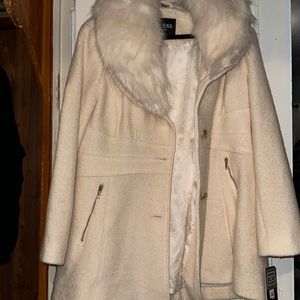 Guess brand new with tags cream coat size XXL